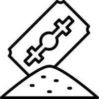 A black and white image of a ticket on a sand vector