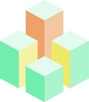 A group of colorful cubes on a white background vector