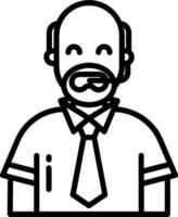 A man with a mustache and tie is wearing a tie vector