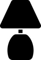 A black and white lamp with a white background vector