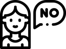 No speech bubble icon vector