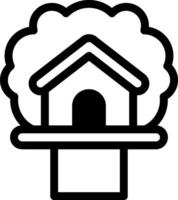 A birdhouse with a tree in the background vector
