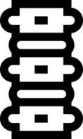 A black and white image of a stack of three stacked boxes vector