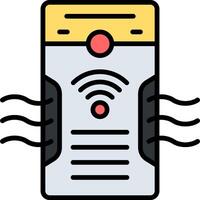A phone with a wifi signal icon vector