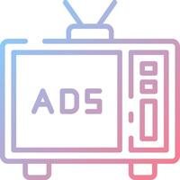 An ad for an ad on a television vector