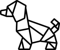 A dog is made out of triangles vector