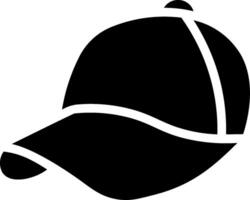 A baseball cap is shown in black and white vector