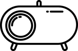 A black and white drawing of a speaker vector