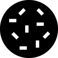 A black and white circle with squares in it vector