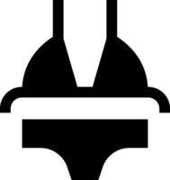 A black and white bikini bottom icon vector