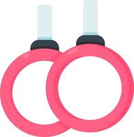 Two rings with pink handles on a white background vector