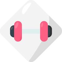 Dumbbell icon in flat style on white background vector
