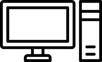 Computer monitor icon vector