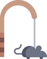 Mouse and cat playing with a ball on a swing vector