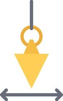 A yellow triangle with an arrow pointing to it vector