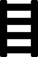 A black and white icon of a ladder vector