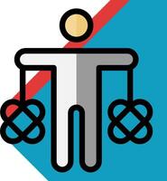 A man holding two balls in his hands vector