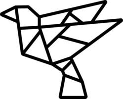 A black and white geometric bird with a white background vector