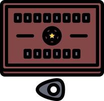 A red and black control panel with a star on it vector
