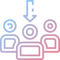 A group of people with a circle around them vector