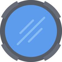 A blue and gray circular icon vector