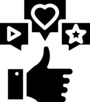 A hand with thumbs up and a heart vector