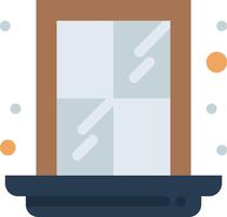A window with a glass pane and a light bulb vector