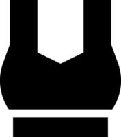 A black and white image of a bra vector