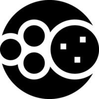A black and white logo with four circles vector