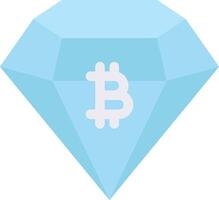 A diamond with a bitcoin symbol on it vector