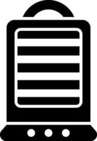 A black and white icon of a laptop vector
