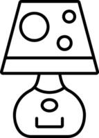 A black and white drawing of a lamp vector