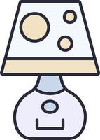 A lamp with a white light bulb on top vector