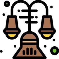 A lamp with two lights and a bulb vector