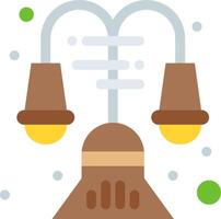 A lamp with two lights and a bulb vector