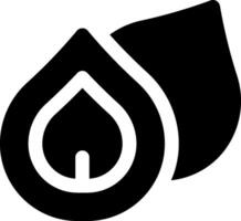 A black and white logo with a leaf vector
