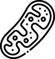 A black and white image of a cell vector