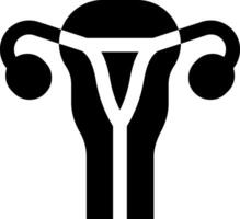 The uterus symbol is shown in black and white vector