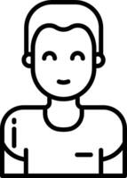 A man with a smile on his face vector