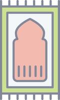 A postage stamp with a mosque icon vector