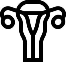 The uterus symbol is shown in black and white vector