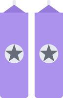 Two purple cans with a star on the top vector