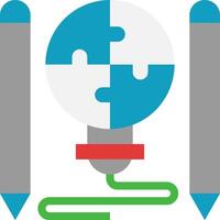 A light bulb with a puzzle piece on it vector