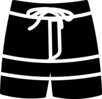 A black and white illustration of a pair of shorts vector