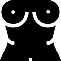 A black and white silhouette of a woman's torso vector