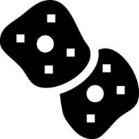 A black and white image of two dice vector