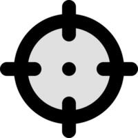 A crosshair icon on a white background vector