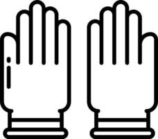 Two gloves on a white background vector