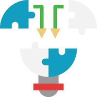 A light bulb with puzzle pieces in it vector