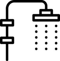 A shower head with water running through it vector